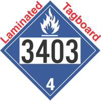 Dangerous When Wet Class 4.3 UN3403 Tagboard DOT Placard