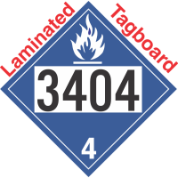 Dangerous When Wet Class 4.3 UN3404 Tagboard DOT Placard