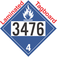 Dangerous When Wet Class 4.3 UN3476 Tagboard DOT Placard