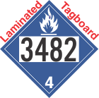 Dangerous When Wet Class 4.3 UN3482 Tagboard DOT Placard