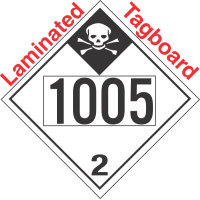 Inhalation Hazard Class 2.3 UN1005 Tagboard DOT Placard