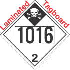 Inhalation Hazard Class 2.3 UN1016 Tagboard DOT Placard