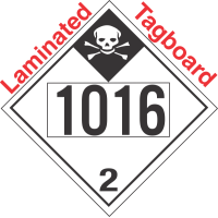 Inhalation Hazard Class 2.3 UN1016 Tagboard DOT Placard