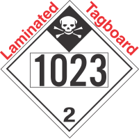 Inhalation Hazard Class 2.3 UN1023 Tagboard DOT Placard