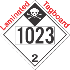 Inhalation Hazard Class 2.3 UN1023 Tagboard DOT Placard