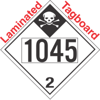 Inhalation Hazard Class 2.3 UN1045 Tagboard DOT Placard