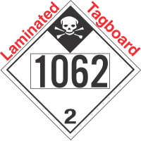 Inhalation Hazard Class 2.3 UN1062 Tagboard DOT Placard