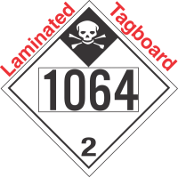 Inhalation Hazard Class 2.3 UN1064 Tagboard DOT Placard