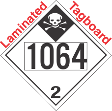 Inhalation Hazard Class 2.3 UN1064 Tagboard DOT Placard