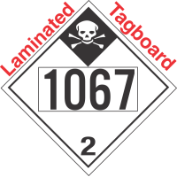 Inhalation Hazard Class 2.3 UN1067 Tagboard DOT Placard