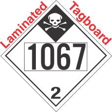 Inhalation Hazard Class 2.3 UN1067 Tagboard DOT Placard