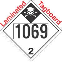 Inhalation Hazard Class 2.3 UN1069 Tagboard DOT Placard