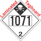 Inhalation Hazard Class 2.3 UN1071 Tagboard DOT Placard