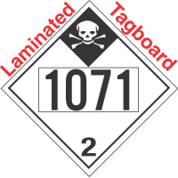 Inhalation Hazard Class 2.3 UN1071 Tagboard DOT Placard