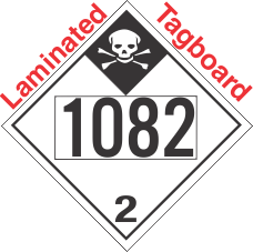 Inhalation Hazard Class 2.3 UN1082 Tagboard DOT Placard