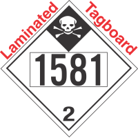 Inhalation Hazard Class 2.3 UN1581 Tagboard DOT Placard