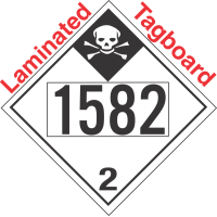 Inhalation Hazard Class 2.3 UN1582 Tagboard DOT Placard