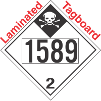 Inhalation Hazard Class 2.3 UN1589 Tagboard DOT Placard