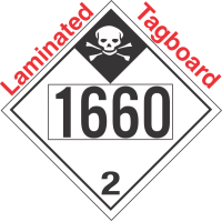 Inhalation Hazard Class 2.3 UN1660 Tagboard DOT Placard