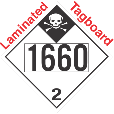 Inhalation Hazard Class 2.3 UN1660 Tagboard DOT Placard