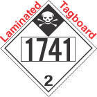 Inhalation Hazard Class 2.3 UN1741 Tagboard DOT Placard
