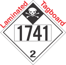 Inhalation Hazard Class 2.3 UN1741 Tagboard DOT Placard