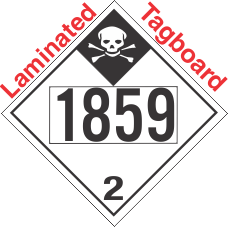 Inhalation Hazard Class 2.3 UN1859 Tagboard DOT Placard