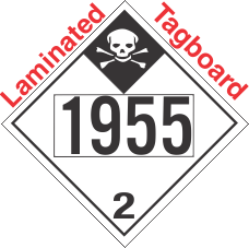Inhalation Hazard Class 2.3 UN1955 Tagboard DOT Placard