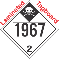 Inhalation Hazard Class 2.3 UN1967 Tagboard DOT Placard