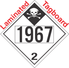 Inhalation Hazard Class 2.3 UN1967 Tagboard DOT Placard