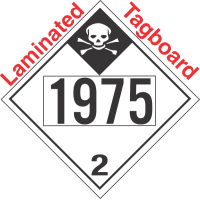 Inhalation Hazard Class 2.3 UN1975 Tagboard DOT Placard