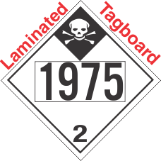 Inhalation Hazard Class 2.3 UN1975 Tagboard DOT Placard