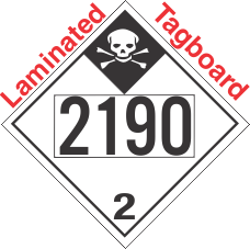 Inhalation Hazard Class 2.3 UN2190 Tagboard DOT Placard