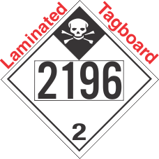 Inhalation Hazard Class 2.3 UN2196 Tagboard DOT Placard