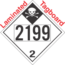 Inhalation Hazard Class 2.3 UN2199 Tagboard DOT Placard