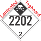 Inhalation Hazard Class 2.3 UN2202 Tagboard DOT Placard
