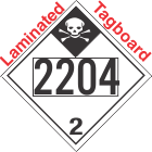 Inhalation Hazard Class 2.3 UN2204 Tagboard DOT Placard