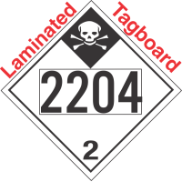 Inhalation Hazard Class 2.3 UN2204 Tagboard DOT Placard