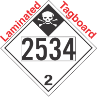 Inhalation Hazard Class 2.3 UN2534 Tagboard DOT Placard