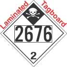 Inhalation Hazard Class 2.3 UN2676 Tagboard DOT Placard