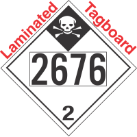 Inhalation Hazard Class 2.3 UN2676 Tagboard DOT Placard