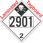 Inhalation Hazard Class 2.3 UN2901 Tagboard DOT Placard