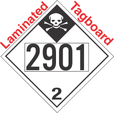 Inhalation Hazard Class 2.3 UN2901 Tagboard DOT Placard