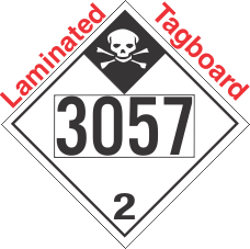 Inhalation Hazard Class 2.3 UN3057 Tagboard DOT Placard