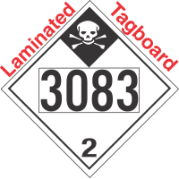 Inhalation Hazard Class 2.3 UN3083 Tagboard DOT Placard