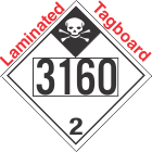 Inhalation Hazard Class 2.3 UN3160 Tagboard DOT Placard