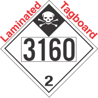 Inhalation Hazard Class 2.3 UN3160 Tagboard DOT Placard