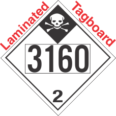 Inhalation Hazard Class 2.3 UN3160 Tagboard DOT Placard