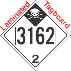 Inhalation Hazard Class 2.3 UN3162 Tagboard DOT Placard
