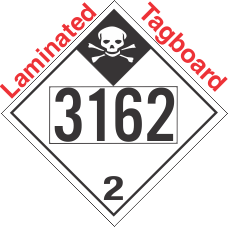 Inhalation Hazard Class 2.3 UN3162 Tagboard DOT Placard